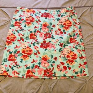 J.Crew Factory Floral Pencil Skirt